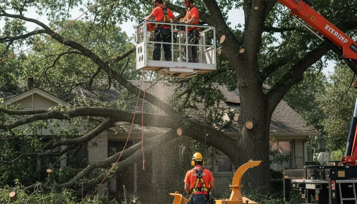 Boston emergency tree service crew clearing storm damage and fallen trees in Boston, MA